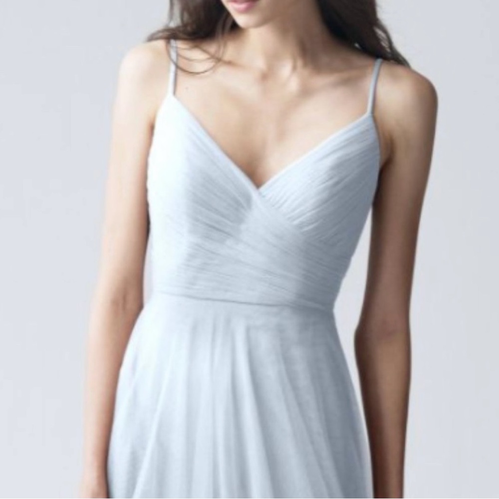 Jenny Yoo Brielle Whisper Blue Tulle Bridesmaids Dress Size 6
